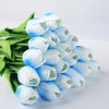 IPLNTS 20PCS All Saints' Day Light Blue Real Touch Tulips