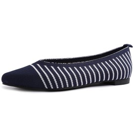Feversole Women's Woven Fashion Breathable Knit Flat Shoes,Zapatos Planos de Punto Transpirable de Moda Tejida para Mujer