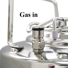 Cornelius Keg Ball Lock Disconnect Set with Swivel Nuts, Stainless Steel Corny Keg Posts and poppets, Home Brewing Kit