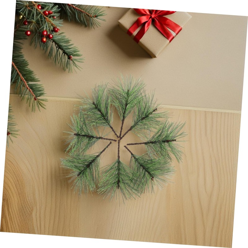 ULTECHNOVO 60pcs Faux Pine Branches Realistic Pine Needles for Christmas