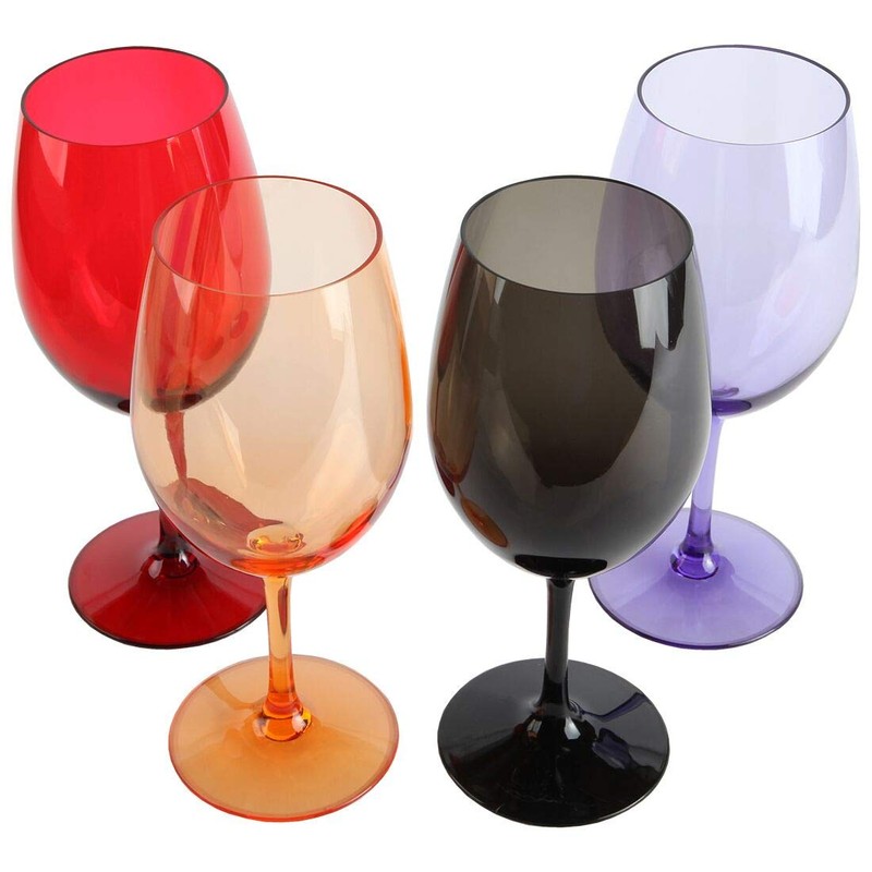 Lily's Home Unbreakable Acrylic Wine Glasses, Made of Shatterproof Tritan