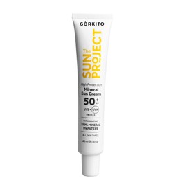 Görkito The Sun Project Yüksek Korumalı Aydınlatıcı%100 Mineral Güneş Kremi High Protection Mineral Sun Cream 50+ SPF PA++++ 40 ml