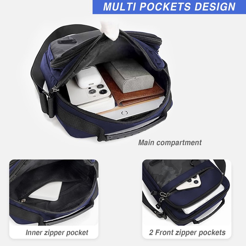 VOLGANIK ROCK Cross Body Bag - Lightweight Nylon Small Bag