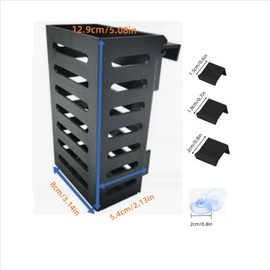 Taicols 4 Pack Aquarium Plant Holder with Hooks and Suction Cups, Hanging Aquatic Planter Cups for Aquarium Decorations Plants, Aquarium Decor for Fish Tank Live Aquarium Plants,Different Size Holder