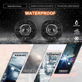 Nixon Offroad Fog Light Set w/Halogen Bulbs for 11-17 Chrysler 200/11-14 Dodge Avenger / 13-14 Dodge Challenger R/T Classic / 12-14 Dodge Charger / 14-20 Jeep Grand Cherokee, Fog Lamp Replacement