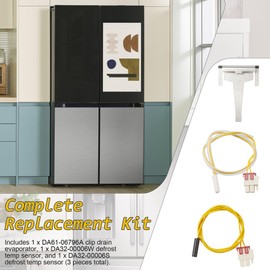 Refrigerator Defrost Including DA61-06796A Clip and Defrost Temp Sensor DA32-00006W and DA32-00006S (1)
