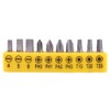 L-Shaped Screwdriver Two Heads Socket Wrench with 10 Pieces Bits,