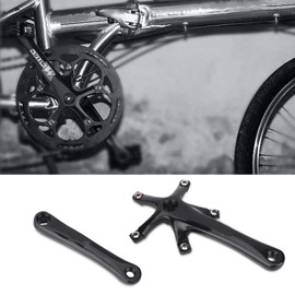 Bike Crank Arms, 1 Pair Universal 170Mm Bicycle Aluminium Alloy Single Crankset Mtb 5-Claws Crank Arm Set Bicycle Repair Parts Bcd 130Mm For Mountain Bike Road Bike(Black)