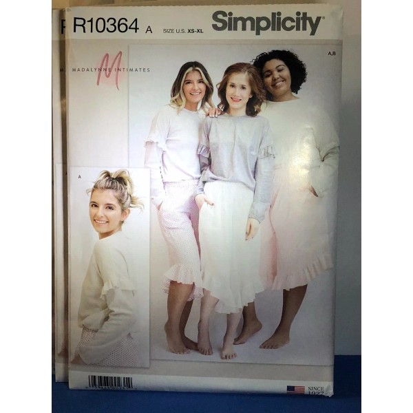 Simplicity MISSES LOUNGE PANTS & KNIT TOP Size U.S.(XS -