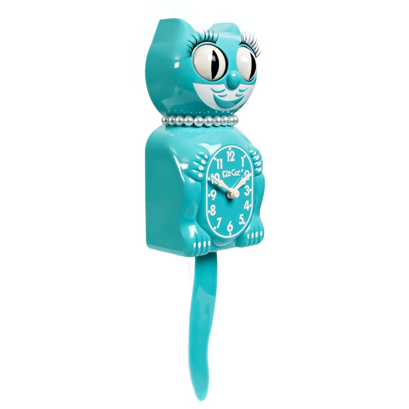 KIT CAT Klock Vibrant Blue Turquoise Lady