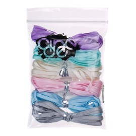 CCINEE 0.1 inch (3 mm) Wide Satin Ribbon, 6 Colors Assorted, 3 Meters Each, Total 18m (Pastel Set)