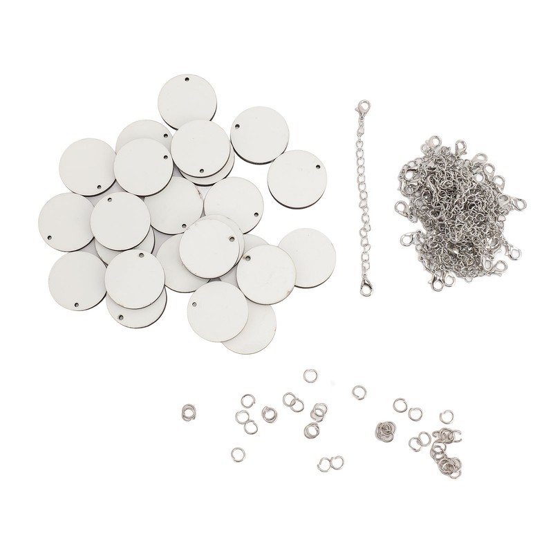 72Pcs Sublimation Keychain Blanks Bulk Set Double Sided Round DIY