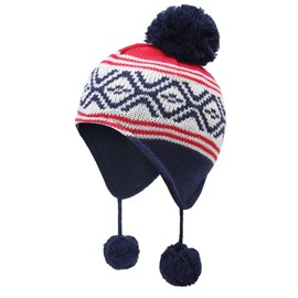 Vivobiniya Toddler Baby Winter Warm Earflap Beanie Hat Kid Knit hat 0-8y (0-12m(Head Circumference 15.7in-17.3in), colour2)