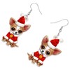 TIZURO Christmas Acrylic Cute Chihuahua Earrings Cartoon Puppy Pets Animals