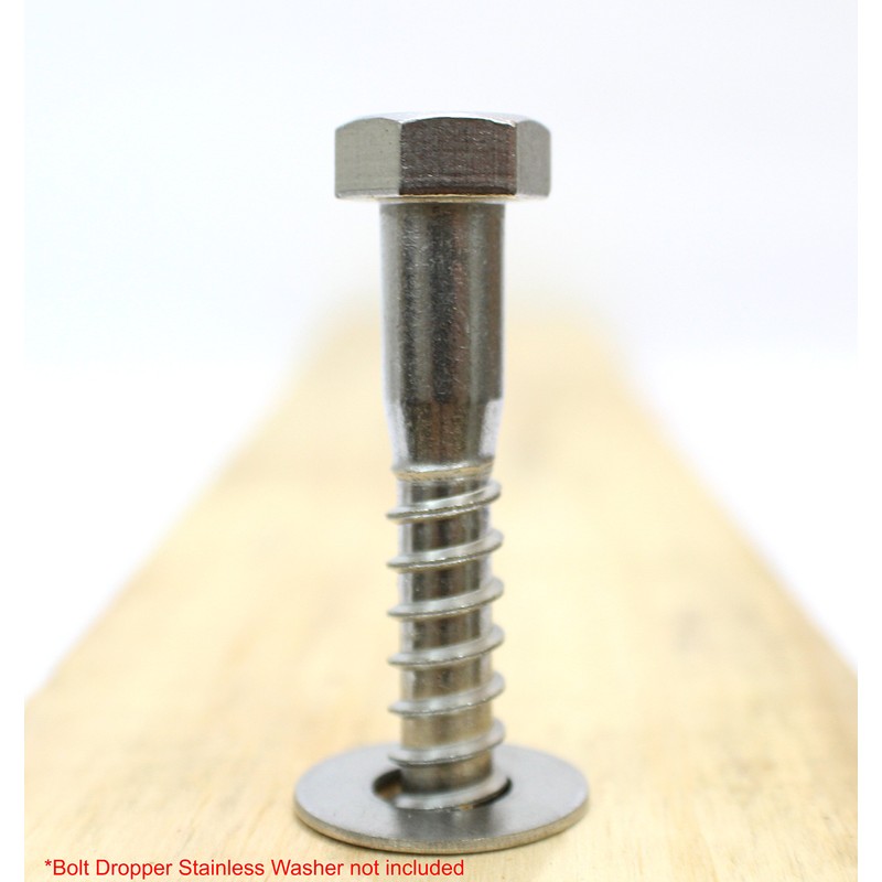 3/8" X 1-1/2" Stainless Hex Lag Bolt Screws, (25 Pack)