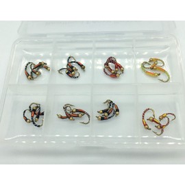 Fly Fishing 32 Beadhead Epoxy Buzzers + FREE FLY BOX Size 10-14 Trout Flies UK #DR1