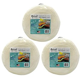 Bosal Katahdin On-A-Roll Organic Cotton Batting 2-1/4 inches by 50 Yards, 3 Pack
