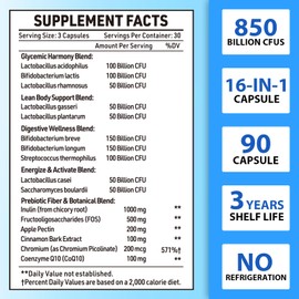 Probiotics for Men, Advanced 50+ Mens Probiotic, Comprehensive Gut & Energy Support with 850 Billion CFU, 1800mg Prebiotics Fiber – Tailored Wellness mens probiotics for gut health over 50, 90 Capsule