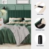 Sifurni Bed Frame Velvet Upholstered Platform Bed & Adjustable Headboard,