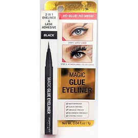 Absolute New York Poppy & Ivy 2 IN 1 Magic Eyeliner & Lash Adhesive (Black 2 in 1 Eyeliner and Adhesive)