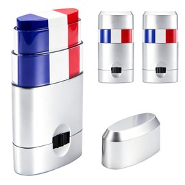 Red White and Blue Face Body Paint Sticks for Rugby Baseball Softball Football Sports, Patriotic 4th of July USA Accessories for Independence Day, Sports Specific Eye Black Makeup Sticks (3, Pcs)