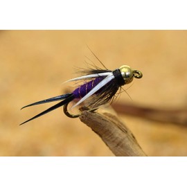 Purple Prince Nymph Flies - Mustad Signture Fly Hooks - Trout Flies (Hook #10)