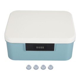 Lockable Storage Box, 9L Capacity Lockable Storage Trunk for Files Document Organizer, Double Layer Password Storage Locking Box, Lockable Storage Container Bin for Home Office