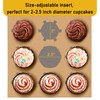 POPUFUN 9-Count Cupcake Boxes with Window and Insert, 9x9x3 Inch,