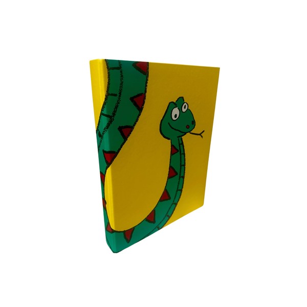 A4 Ring Binder Folder – Bold Green and Red Snake