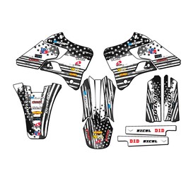 Senge Graphics Inc 1996-1999 YZ 125 MERICA Grey Senge Graphics Kit Compatible with Yamaha - Base Kit, 19/21