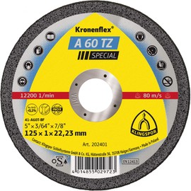 Klingspor 202400 A 60 TZ Cutting Discs 115 x 1 x 22,23 mm gerade (Pack of 25)