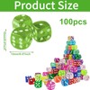 TZQFROCE Colourful Dice Set of 100 Six Sided Dice Colourful