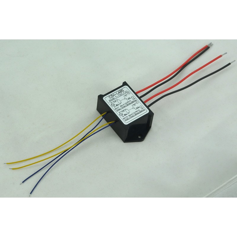 Electronics-Salon 1PCS Dual SPST-NO 10Amp Power Relay Module, AC/DC 12V