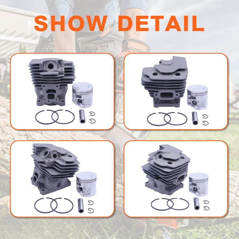 Mtanlo 47mm Cylinder Piston Kit Carburetor Kit Fit for Stihl