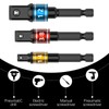 Impact Driver Socket Adapter Set, Extension Bit 1/4, 3/8, 1/2