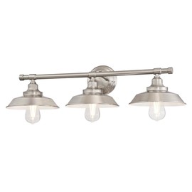 Westinghouse Lighting 6354400 Iron Hill Three-Light Indoor Wall Fixture, 3, Brushed Nickel