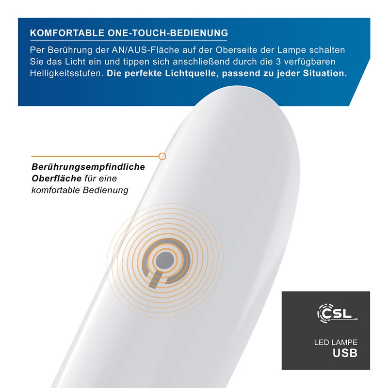 CSL - LED Lamp - USB Connection - Reading Lamp