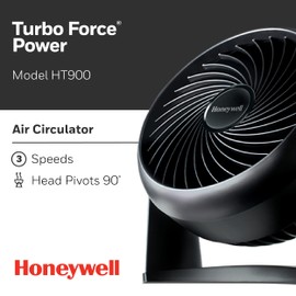 Honeywell HT-900 TurboForce Air Circulator Fan Black, Small- 4 Pack