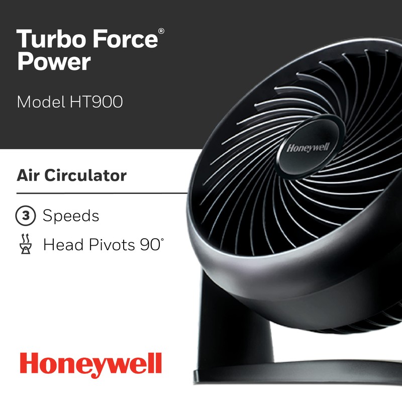 Honeywell HT-900 TurboForce Air Circulator Fan Black, Small- 4 Pack