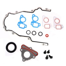 JAVOUKA Timing Cover Gasket Set, for LS Camshaft Thrust Retainer Plate Seal Cam w/Bolt,Water Pump Gasket,Crankshaft Seal,for GM Gen III IV V LS1 LT1 L86 L84 LT4 LQ4 LS2 LS3,4.8/5.3/6.0/6.2L