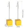 XINGYHENG 10pcs Place Card Holder Wood Cube Base Desktop Picture