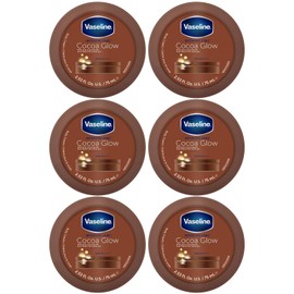 Vaseline Pack De 6 Cremas Corporales Cocoa Glow – Crema Hidratante De Manteca De Cacao Pura Durante 48 Horas Para Piel Seca, Tamaño Viaje, 75 Ml C/U