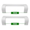 Set of 2 White Door Handles Compatible with Beko Savoid