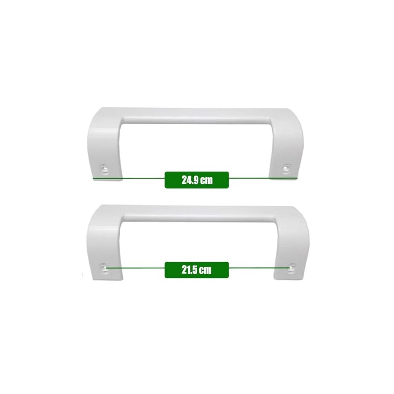 Set of 2 White Door Handles Compatible with Beko Savoid