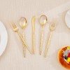 LIYH 102 Pcs Gold Plastic Silverware Cutlery Sets - Disposable