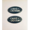LAND ROVER RANGE ROVER SUPERCHARGED OVAL BADGES BLACK ON SILVER