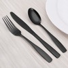 Matte Black Silverware Set, Satin Finish 20-Piece Stainless Steel Flatware
