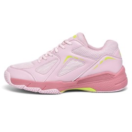 LEFUS Women's Pickleball Shoes - AMZ-P601, Non-Slip, Cushioning, Anti-Torque, Breathable Court Shoes (P601 Pink, 6.5)
