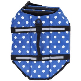 Dog Swimming Safety Vest,Pet Adjustable Reflective Life Jackets with High Buoyancy,Easy to Put On andTake Off(Dark Blue XS)