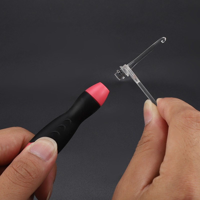 40Pcs USB Chargeable LED Crochet Hooks Knitting Needles Tools Kits